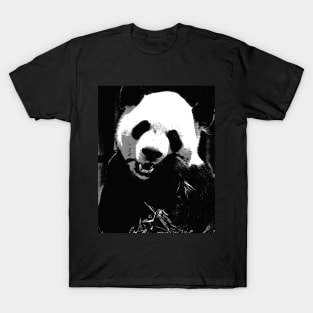 Cute Giant Panda Bear with tasty Bamboo Leaves T-Shirt